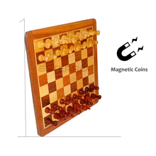 Load image into Gallery viewer, 14&quot; x 14&quot; Flat Magnetic Wooden Chess Set - Magnetic Chess Board - Wooden Magnetic Chess Pieces