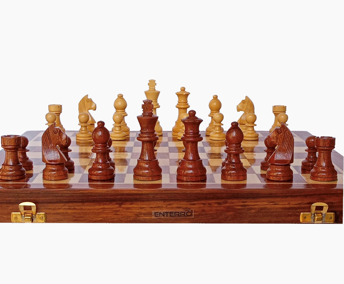 16" x 16" Wooden Foldable Magnetic Chess Board Set - King Size 3" high - Premium Handcrafted Board (Copy)