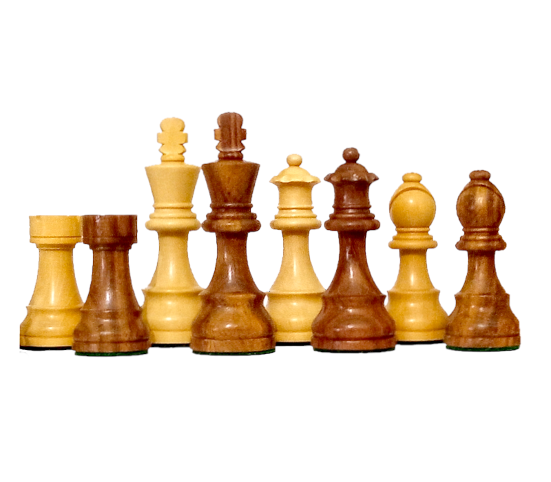 3.75" Staunton German Knight STANDARD Wooden Chess Pieces - Made of Acacia and Boxwood