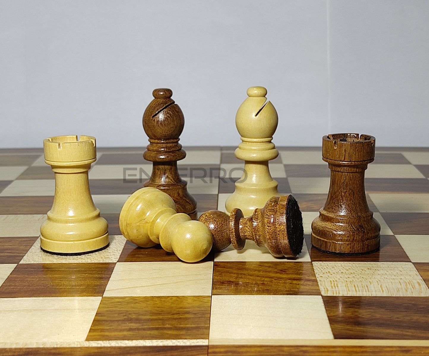 3" Wooden Staunton German Knight Chess Pieces STANDARD - Made of Acacia Wood and Boxwood