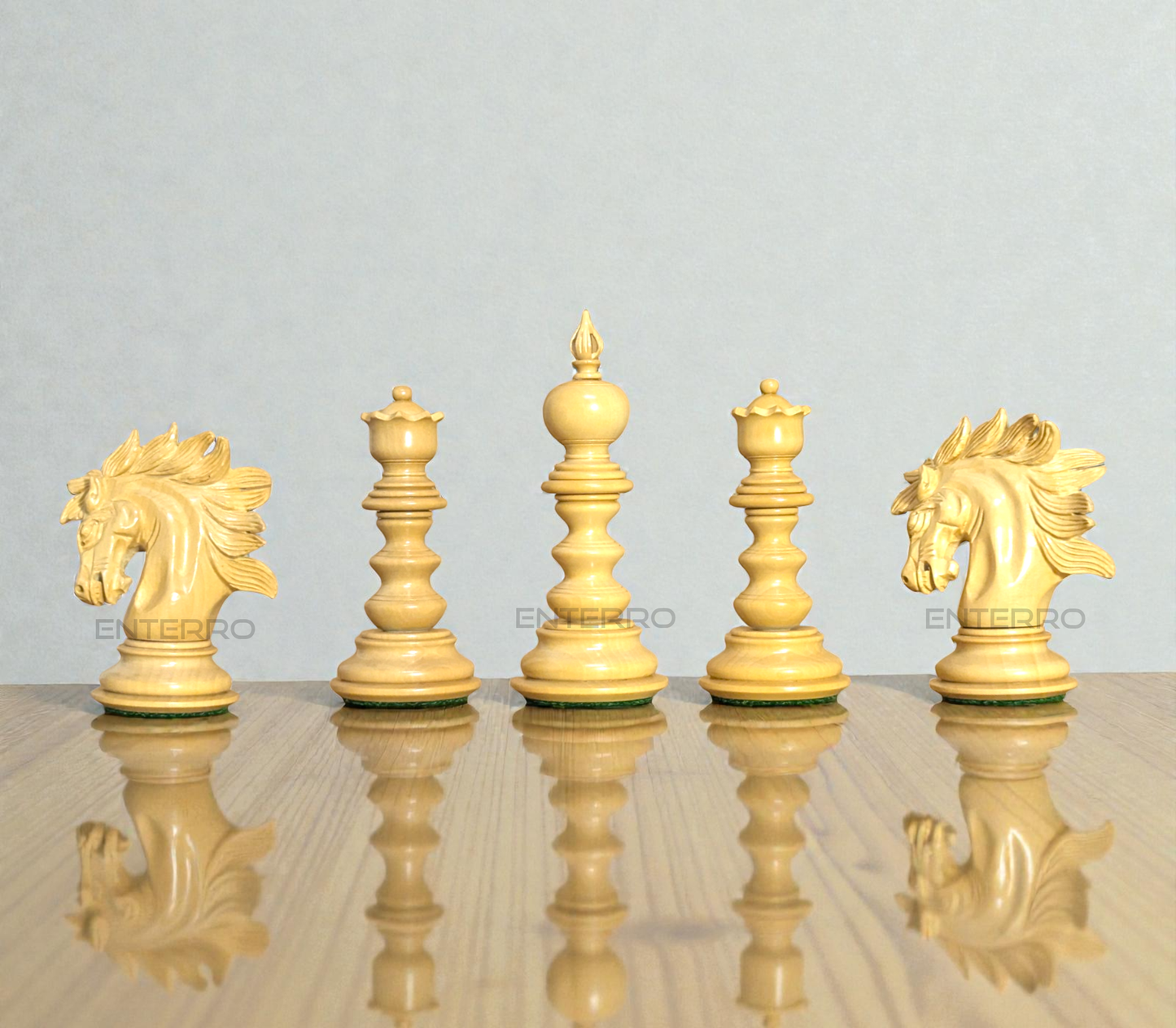 4.3" Savano Series Luxury Wooden Chess Pieces - Made of Red Bud Rosewood and Boxwood