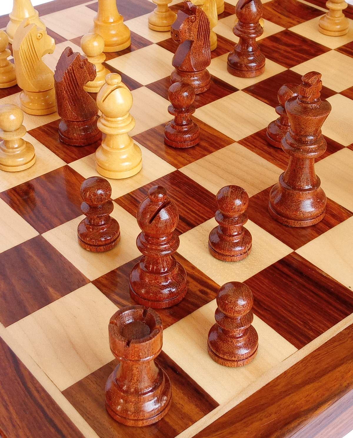 16" x 16" Wooden Foldable Magnetic Chess Board Set - King Size 3" high - Premium Handcrafted Board (Copy)