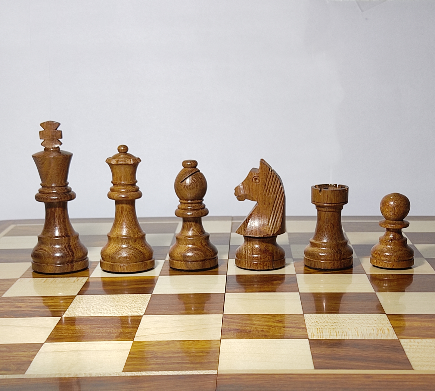 3" Wooden Staunton German Knight Chess Pieces STANDARD - Made of Acacia Wood and Boxwood