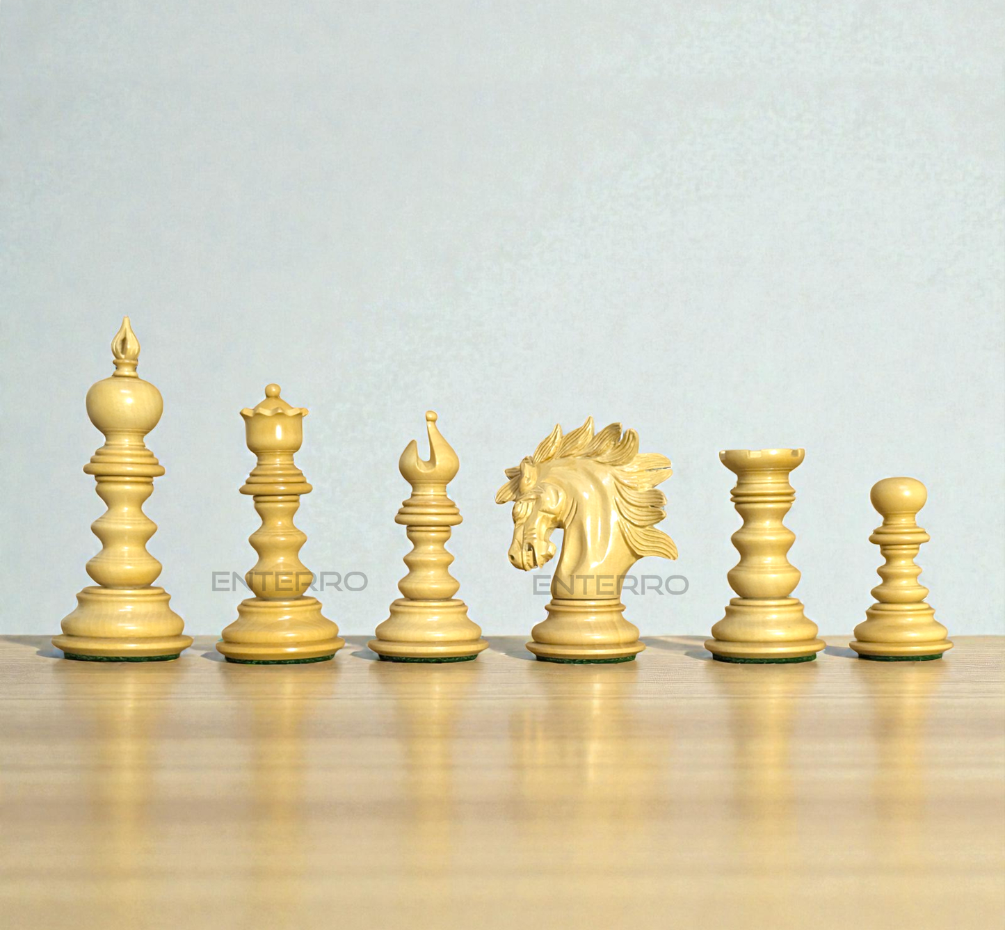 4.3" Savano Series Luxury Wooden Chess Pieces - Made of Red Bud Rosewood and Boxwood