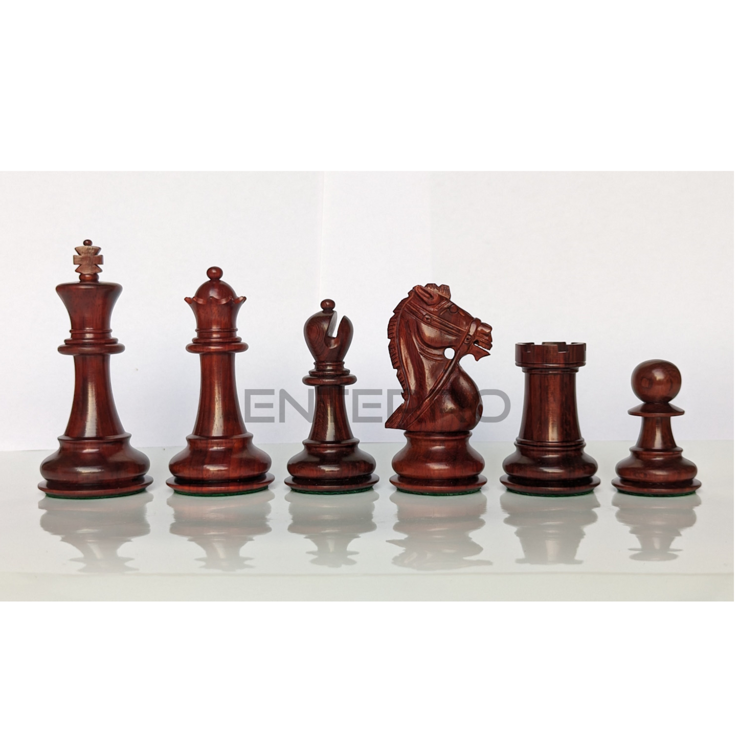 3.9" Bridal Series Wooden Chess Pieces - Made of Red Bud Rosewood and Boxwood