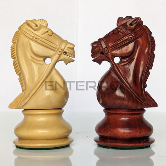 3.9" Bridal Series Wooden Chess Pieces - Made of Red Bud Rosewood and Boxwood