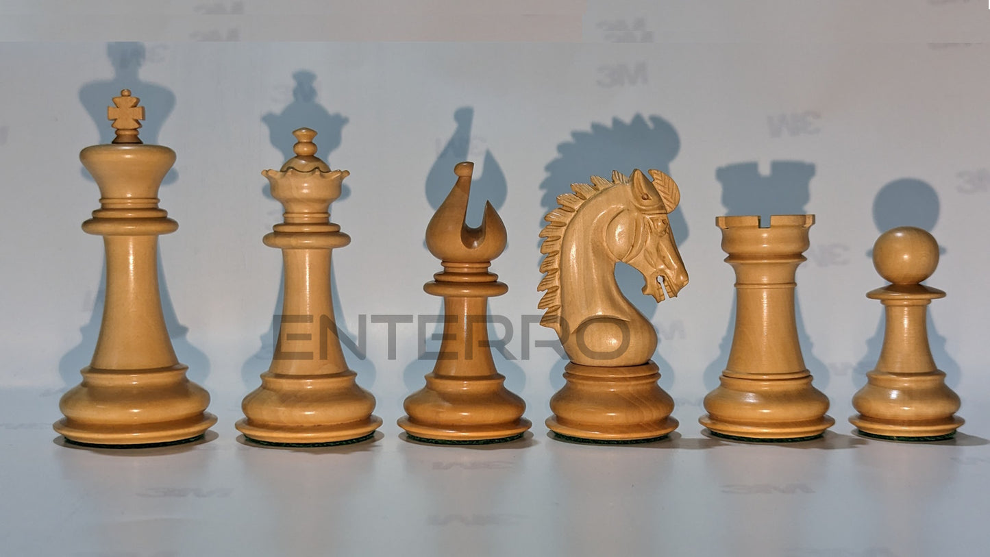 3.75" Emperor Series Wooden Chess Pieces - Made of Red Bud Rosewood and Boxwood