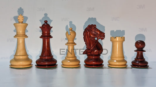 3.9" Bridal Series Wooden Chess Pieces - Made of Red Bud Rosewood and Boxwood