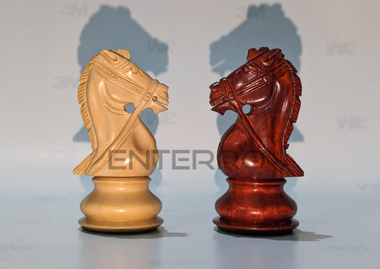 3.9" Bridal Series Wooden Chess Pieces - Made of Red Bud Rosewood and Boxwood