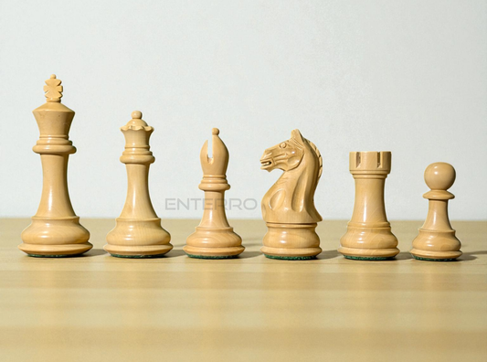4.2" Fierce Knight Series - Wooden Chess Pieces - Made of Acacia Wood and Boxwood