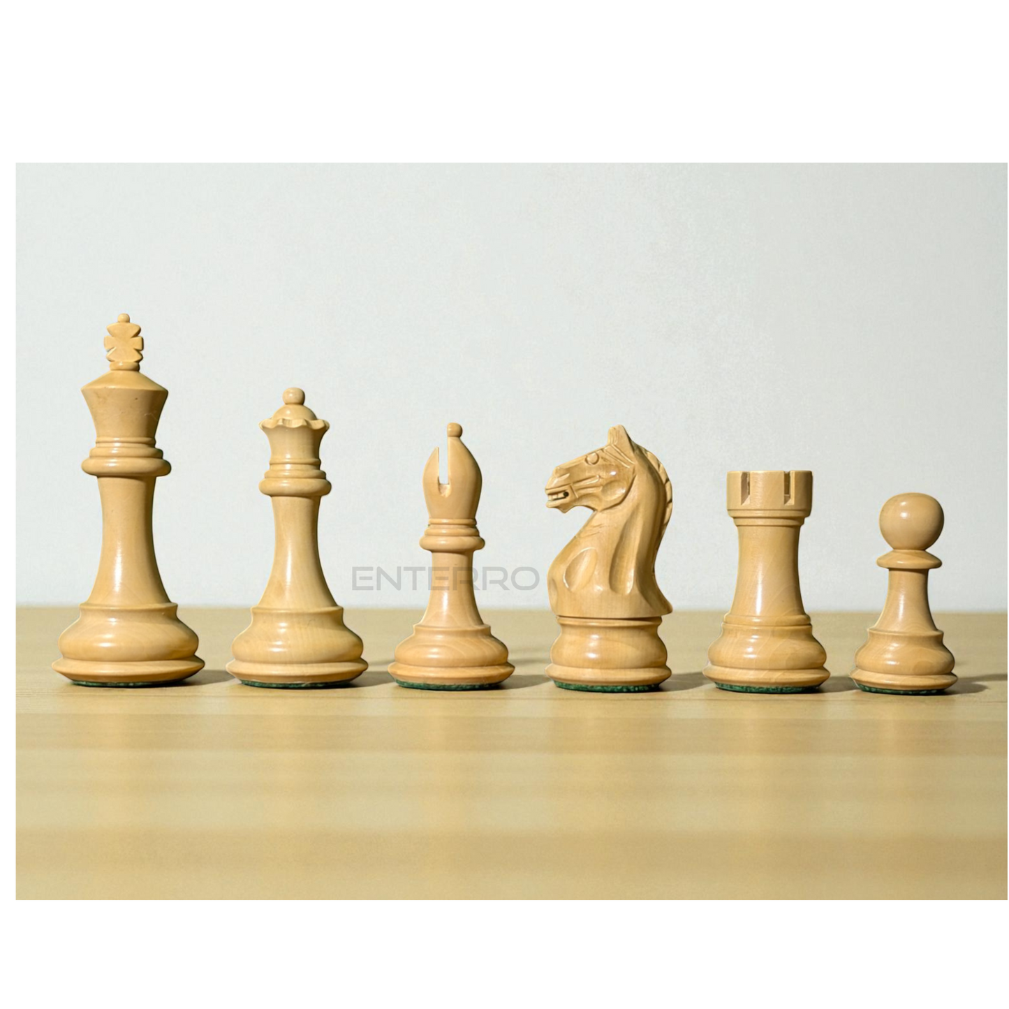 4.2" Fierce Knight Series - Wooden Chess Pieces - Made of Acacia Wood and Boxwood