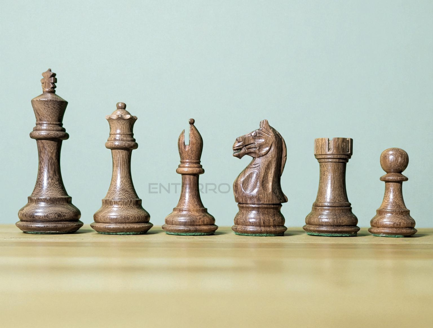 4.2" Fierce Knight Series - Wooden Chess Pieces - Made of Acacia Wood and Boxwood