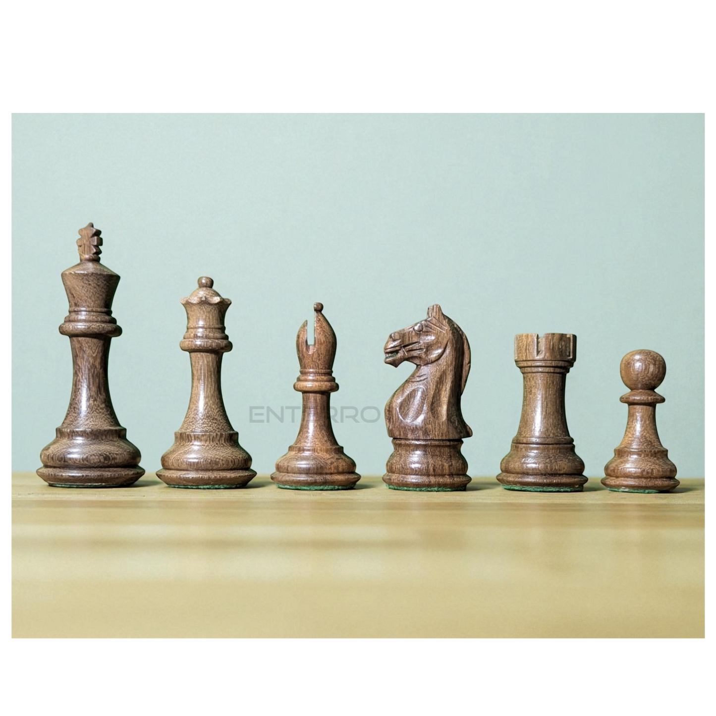 4.2" Fierce Knight Series - Wooden Chess Pieces - Made of Acacia Wood and Boxwood
