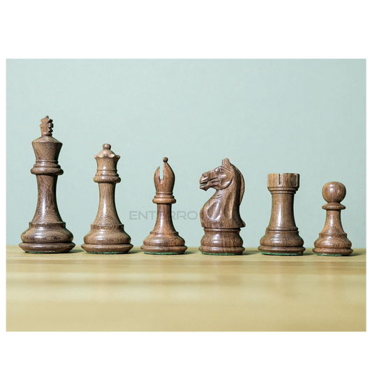 4.2" Fierce Knight Series - Wooden Chess Pieces - Made of Acacia Wood and Boxwood