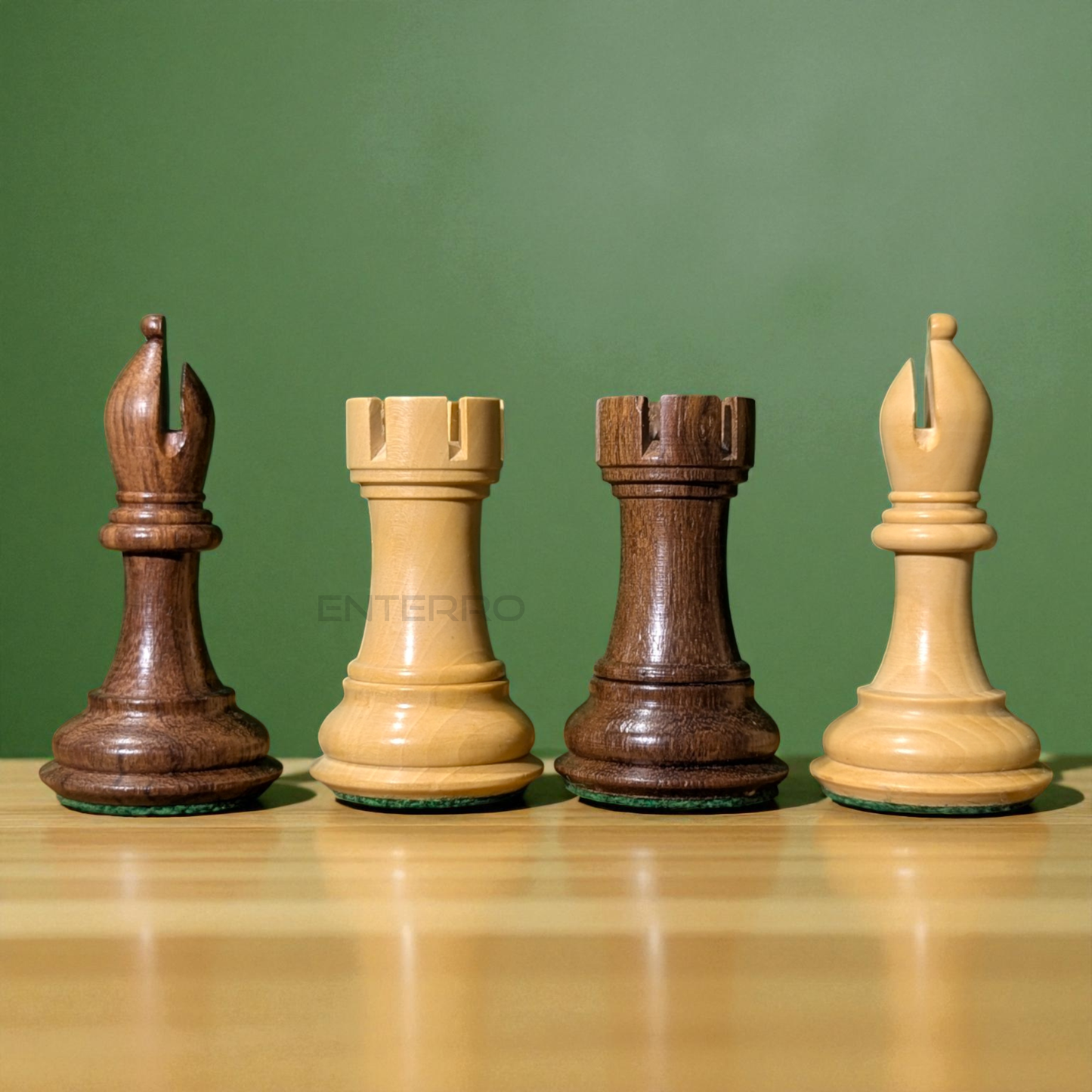 4.2" Fierce Knight Series - Wooden Chess Pieces - Made of Acacia Wood and Boxwood