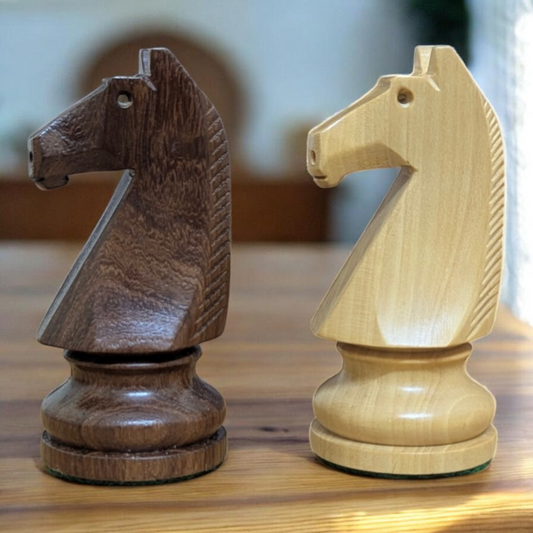 Authentic 3.75 French Chavet Chess Pieces - Reproduced – Handcrafted Tournament Heritage - Made of Rosewood and Boxwood