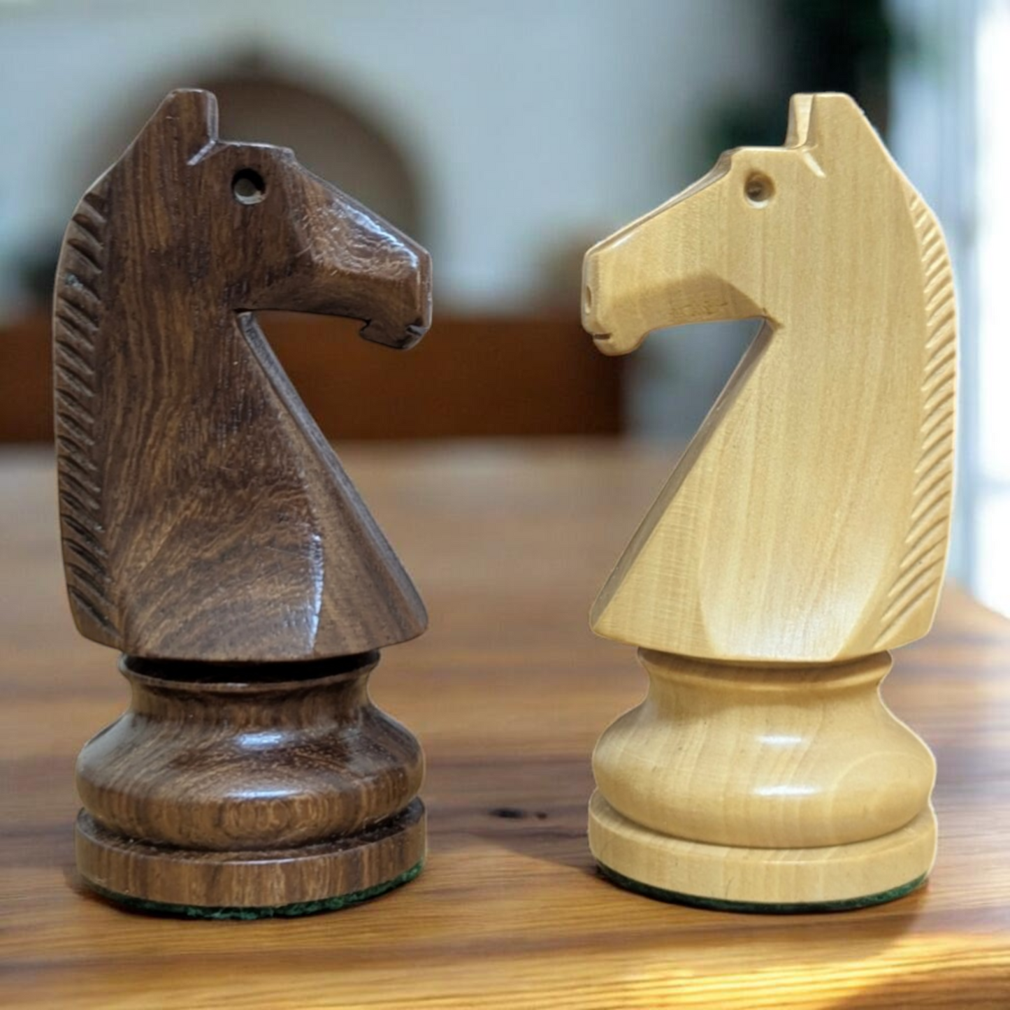 Authentic 3.75 French Chavet Chess Pieces - Reproduced – Handcrafted Tournament Heritage - Made of Rosewood and Boxwood