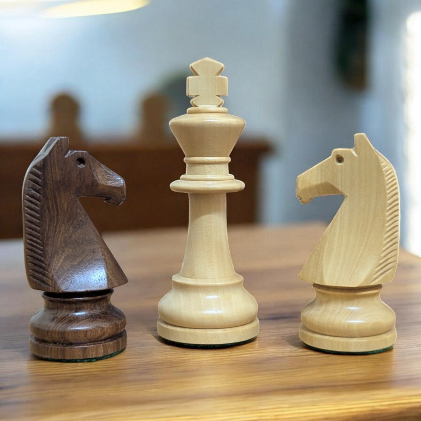 Authentic 3.75 French Chavet Chess Pieces - Reproduced – Handcrafted Tournament Heritage - Made of Rosewood and Boxwood