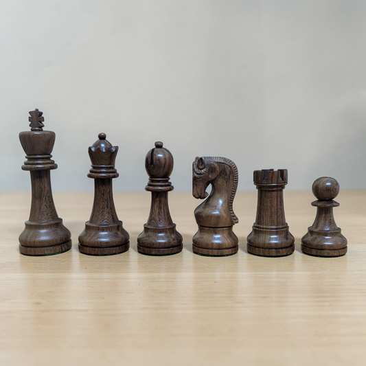 4" Leningrad Series - Wooden Chess Pieces - Made of Acacia Wood and Boxwood