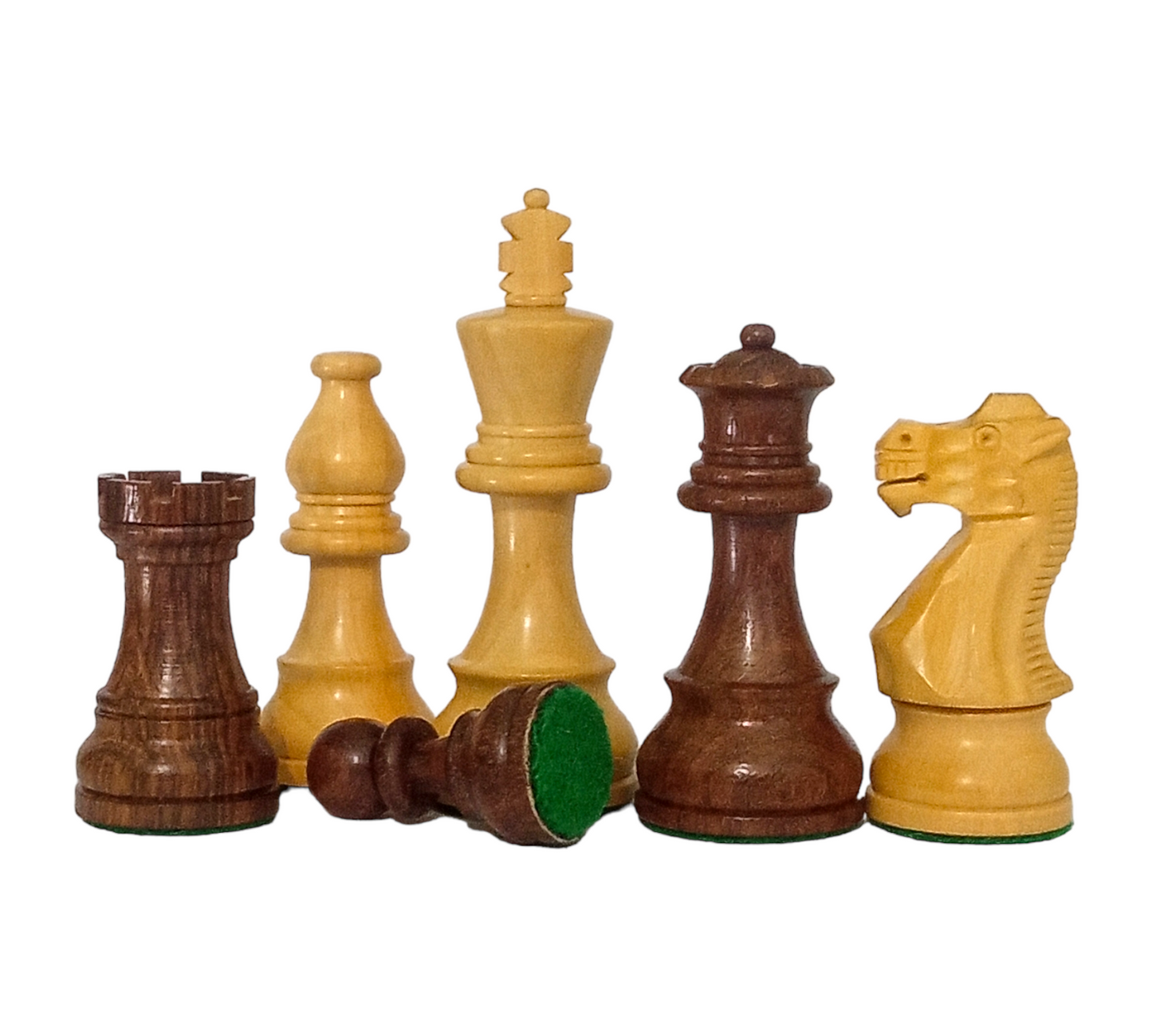 3.75" Staunton German Knight Classic Wooden Chess Pieces - Made of Rosewood and Boxwood