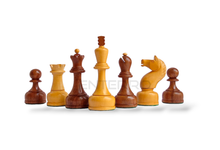 Cargar imagen en el visor de la galería, 4&quot; Reproduced 1952 Soviet Series Wooden Chess Pieces - Fat Base - Made of Acacia and Boxwood