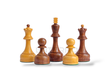Cargar imagen en el visor de la galería, 4&quot; Reproduced 1952 Soviet Series Wooden Chess Pieces - Fat Base - Made of Acacia and Boxwood