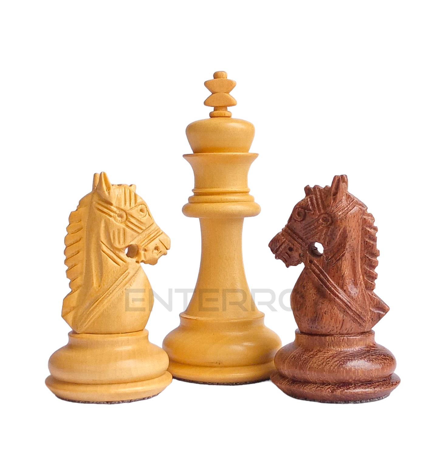 17 x 17 inch Wooden FLAT Chess Board with 3" Rio Series Wooden Chess Pieces - Premium Quality - Handcrafted