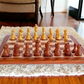 17 x 17 inch Wooden FLAT Chess Board with 3" Rio Series Wooden Chess Pieces - Premium Quality - Handcrafted