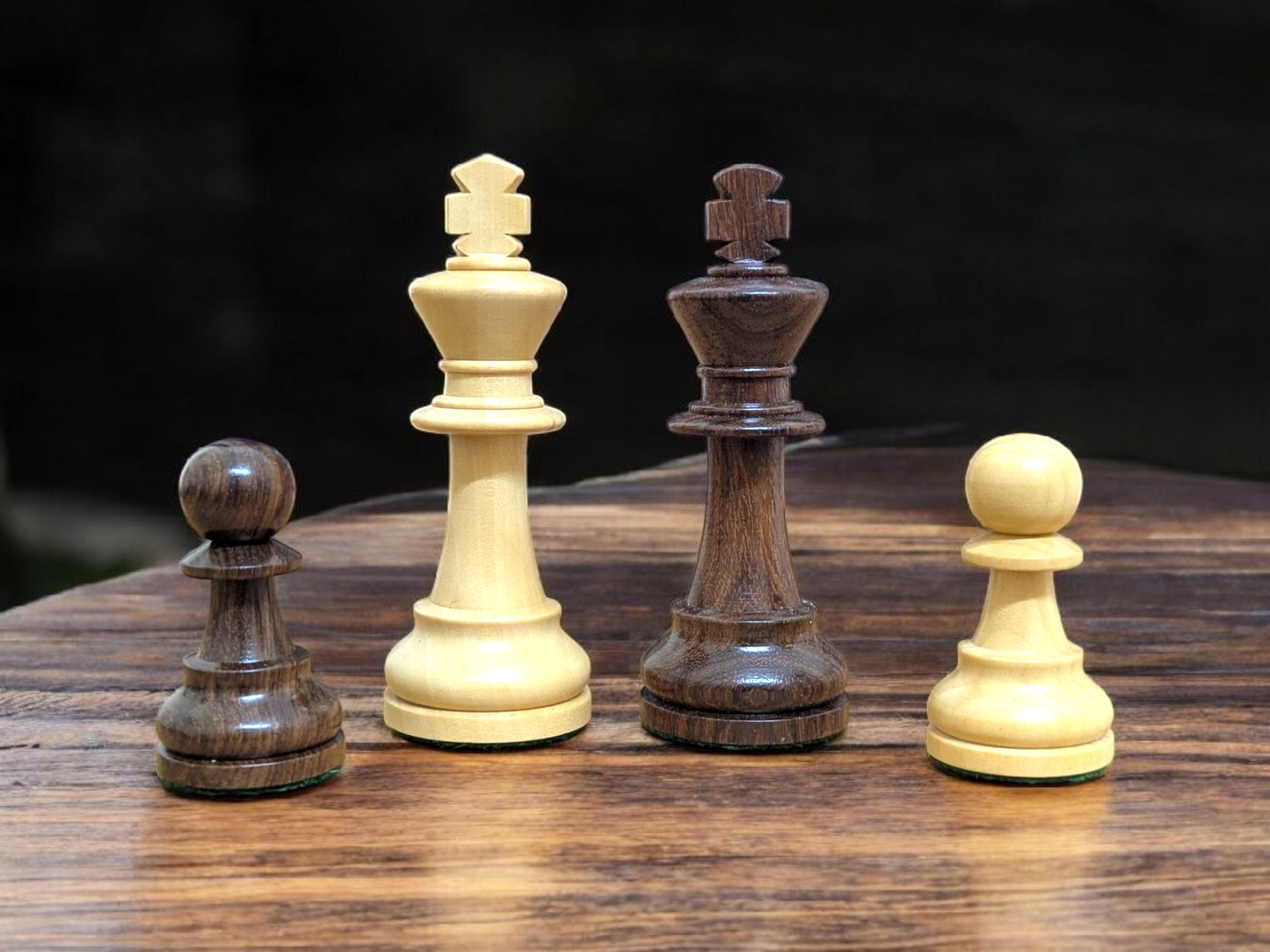 4" Leningrad Series - Wooden Chess Pieces - Made of Acacia Wood and Boxwood