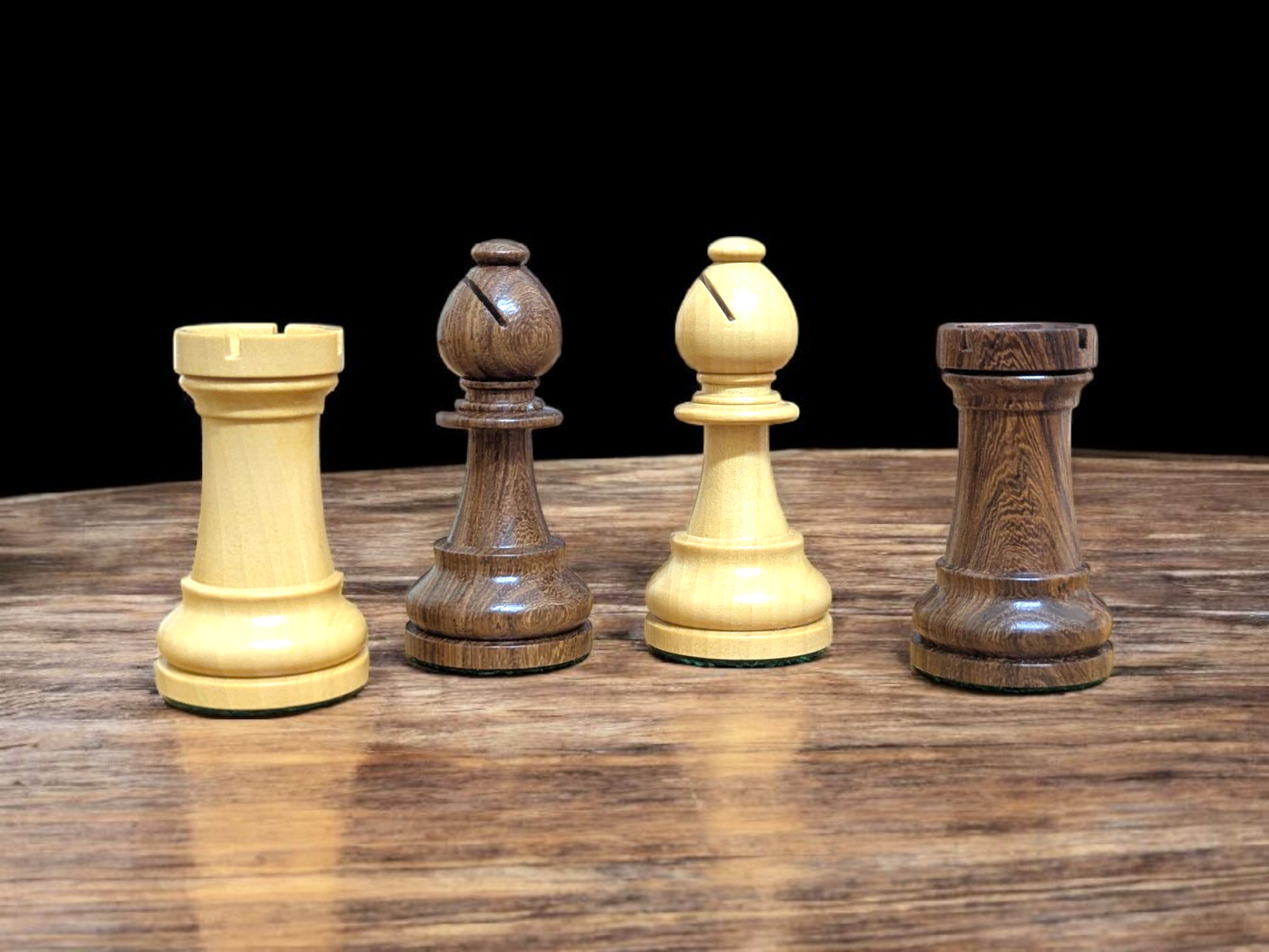 4" Leningrad Series - Wooden Chess Pieces - Made of Acacia Wood and Boxwood