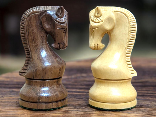 4" Leningrad Series - Wooden Chess Pieces - Made of Acacia Wood and Boxwood