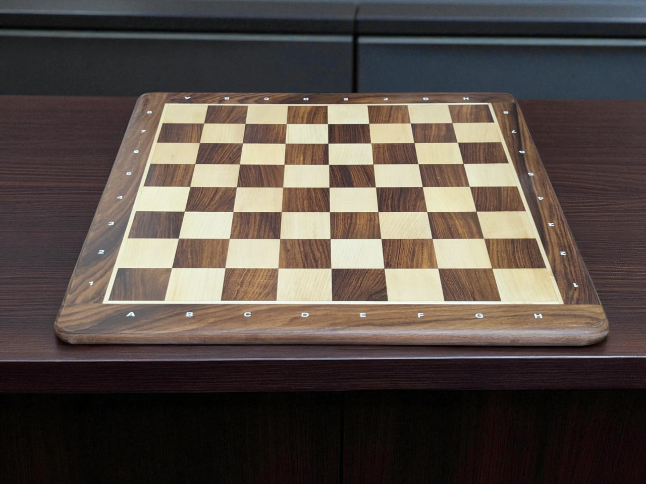 21 x 21 inch Rosewood and Maple Wood FLAT Chess Board without Chess Pieces - Premium Handcrafted