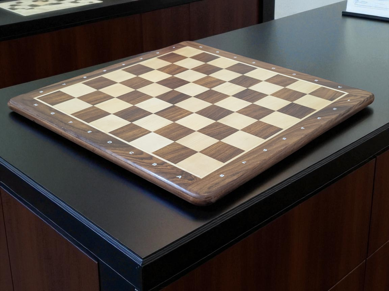 21 x 21 inch Rosewood and Maple Wood FLAT Chess Board without Chess Pieces - Premium Handcrafted