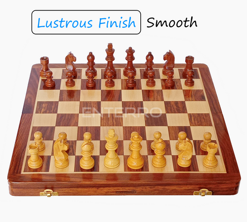 ENTERRO™ Wooden Foldable Magnetic Chess Board Set - 16 x 16 inch - King Size 3