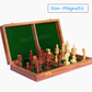 Wooden Chess Board Set - 14" x 14" NON-MAGNETIC - Royal Carved Chess Pieces King 4" - Wooden Chess Board