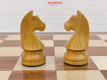 Laden Sie das Bild in den Galerie-Viewer, 3&quot; Wooden Staunton German Knight Chess Pieces STANDARD - Made of Acacia Wood and Boxwood - Tournament Chess Pieces (Without Chess Board)