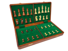 Afbeelding in Gallery-weergave laden, ENTERRO™ Wooden Foldable Magnetic Chess Board Set - 16 x 16 inch - King Size 3&quot; high - Premium Handcrafted - Folding &amp; Travel Friendly Chess