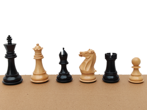 17" Borderless Chess Set - Square 55 mm - Pure Ebony and Maple wood || Classic Staunton Chess Pieces made of Pure Ebony and Boxwood - King Size 3.9" - Elegant Chess Set