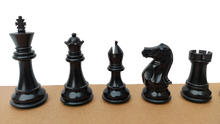 Cargar imagen en el visor de la galería, 17&quot; Borderless Chess Set - Square 55 mm - Pure Ebony and Maple wood || Classic Staunton Chess Pieces made of Pure Ebony and Boxwood - King Size 3.9&quot; - Elegant Chess Set
