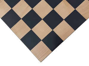 17" Borderless Chess Set - Square 55 mm - Pure Ebony and Maple wood || Classic Staunton Chess Pieces made of Pure Ebony and Boxwood - King Size 3.9" - Elegant Chess Set