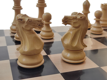 Charger l&#39;image dans la galerie, 17&quot; Borderless Chess Set - Square 55 mm - Pure Ebony and Maple wood || Classic Staunton Chess Pieces made of Pure Ebony and Boxwood - King Size 3.9&quot; - Elegant Chess Set