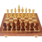 Wooden Chess Board Set - 14" x 14" NON-MAGNETIC - Royal Carved Chess Pieces King 4" - Wooden Chess Board