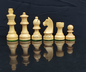 Wooden Chess Pieces 3.25 inch - Professional Staunton Set - Made of Acacia Wood and Boxwood - Tournament Chess Pieces (Without Chess Board) (3.25" Standard)