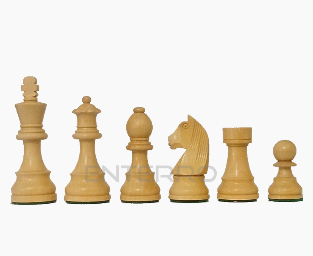 3.75" Staunton German Knight STANDARD Wooden Chess Pieces - Made of Acacia and Boxwood