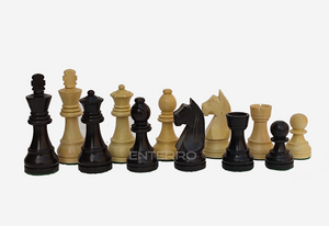 Wooden Chess Pieces 3.75 inch - Black Ebonized Staunton Series - Tournament Standard Chess Pieces (Without Chess Board) (3.75" Standard Ebonised) Visit the ENTERRO Store