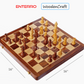 ENTERRO™ Wooden Foldable Magnetic Chess Board Set - 16 x 16 inch - King Size 3" high - Premium Handcrafted - Folding & Travel Friendly Chess