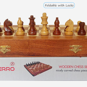 Wooden Chess Board Set - 12" x 12" NON-MAGNETIC - Wooden Board Game for Kids & Adults
