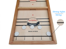 Laden Sie das Bild in den Galerie-Viewer, Enterro Sling Puck Game for Kids and Adults - Big Size 24 x 12 inch - Fast Hockey Board Game - Wooden Ultra Smooth Playing Surface