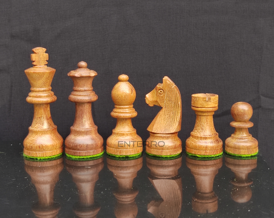 Wooden Chess Pieces 3.25 inch - Professional Staunton Set - Made of Acacia Wood and Boxwood - Tournament Chess Pieces (Without Chess Board) (3.25" Standard)