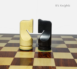 Wooden Chess Pieces 3.5 inch - Connical Series - Ebonised Chess Pieces (Without Chess Board) (3.5" Conical Ebonised)